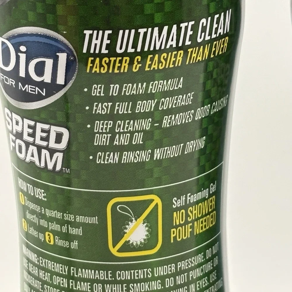 3X Dial  Speed‎ Foam Body Wash Deep Cleaning Odor Defense Foam gel 6.8 OZ Ea